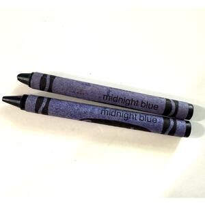 Crayola Crayon MIDNIGHT BLUE VTG Binney & Smith Retired Color X2 SINGLE USED
